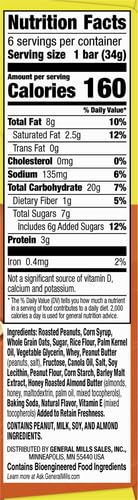 6 7.2 oz Nature Valley Sweet and Salty Nut Granola Bars, Peanut, Bars
