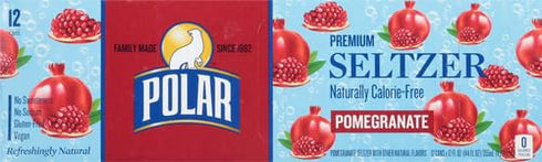 12 (Pack 12) Polar Seltzer Pomegranate, Fluid Ounce