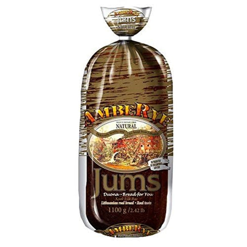 38.8 oz/1100 Lithuanian AmbeRye Jums Hearty Rye Bread (Long) - All Natural Whole Grain Imported Rye Bread, g