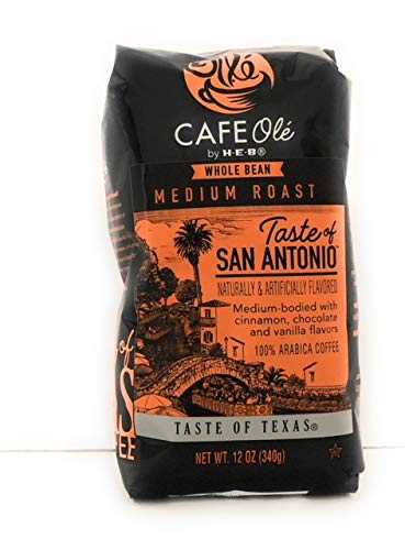 Cafe Ole (12 oz 3 Taste of Texas - Whole Bean Gift Assortment Bundle With Goodcook Coffee Measure - Houston Blend