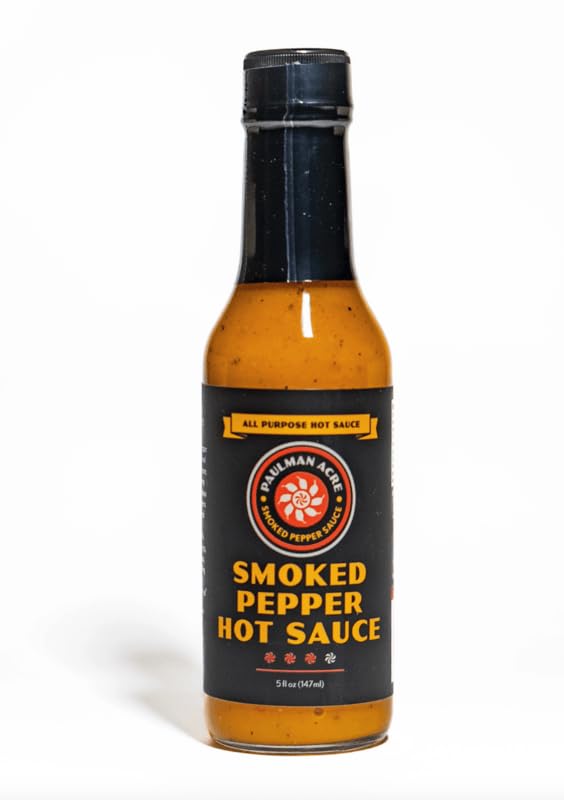 Paulman Acre : Smoked Pepper Hot Sauce (5floz) Apple Smoked Habaneros with Pineapple, Mango