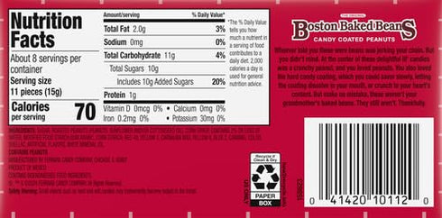 Boston Baked Beans 4.31 oz Candy Coated Peanuts