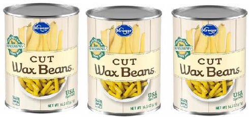 Generic Canned Cut Wax Beans (3 Cans,14.5 oz. Each)