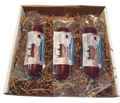 Wisconsin Made/Navarino Valley Elk & Bison Ranch Bison Sausage Gift Box, 3
