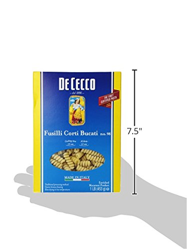 De Cecco 1 (Pack 5) Pasta, Fusilli Corti Bucati, Pound