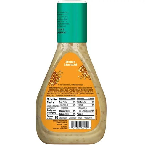 16-ounce (Pack 3) Newman's Own Honey Mustard Dressing