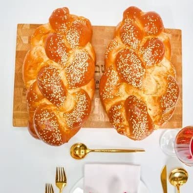 ChallahGram Kosher Challah Bread-15 Ounce Traditional Braided Challah - Sesame seeds | Fresh
