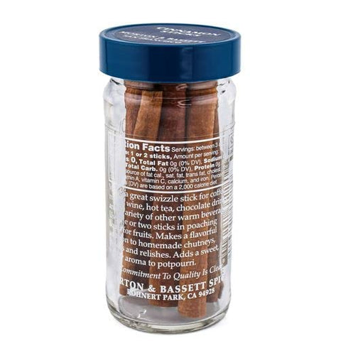 Morton & Bassett Cinnamon Sticks, 1.1-Ounce Jar