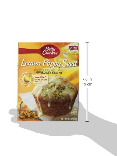 14.5 Oz (Pack 2) Betty Crocker Lemon Poppy Seed Muffin & Quick Bread Mix