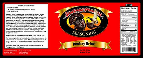 2 lbs. The Sausage Maker - Turkey & Poultry Brine Seasoning