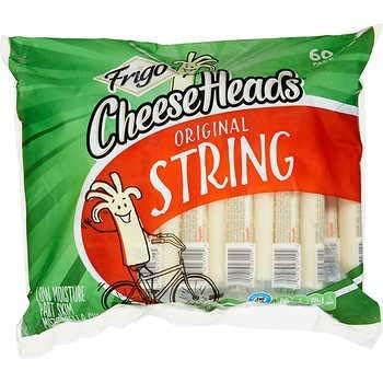 Generic Cheese Heads | String Cheese | (1 oz. pkg, 60 ct.)