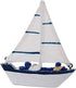 koTTIYA Sailboat Nautical Theme Wood Ship Model Mini Figurines Wooden Cake Topper for Mediterranean Home Furnishing