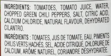 284ml/9.6oz Rotel Salsa Mild Finely Chopped Tomatoes & Green Chilies Imported from Canada
