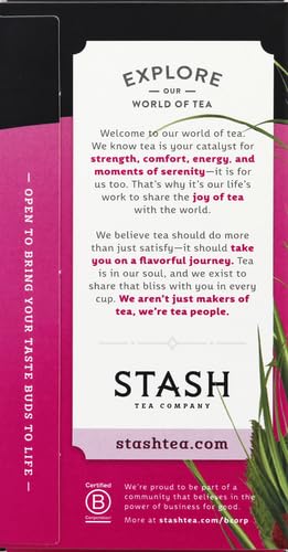 20 Count (Pack 1) Stash Tea Wild Raspberry Hibiscus tea