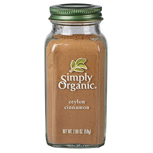 Simply Organic Ceylon Ground Cinnamon, 2.08 Ounce, 3 Pack, Vegan, Non-GMO Organic Cinnamon Powder