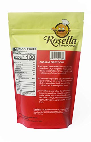 Rosella Gourmet Sweet Potato Pancake Mix - Easy Complete Mix - Just Add Water