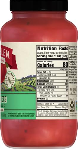 Muir Glen 23.5 oz. Organic Italian Herb Pasta Sauce, No Sugar Added