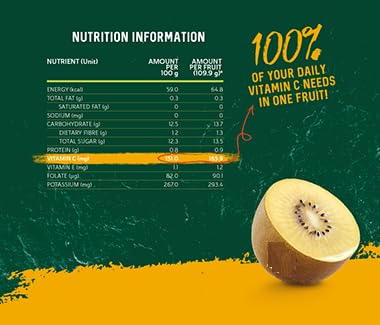 Generic 32 oz FruitBetter Golden Kiwi Fresh SunGold Kiwis Naturally Sweet Tropical Flavor High Vitamin C Superfruit