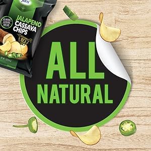3 Oz Pack 1 Jans Root Chips, Jalapeo Cassava Chips of | Crispy Yuca, Spicy Jalapeno Snack Alternative to Potato Chips