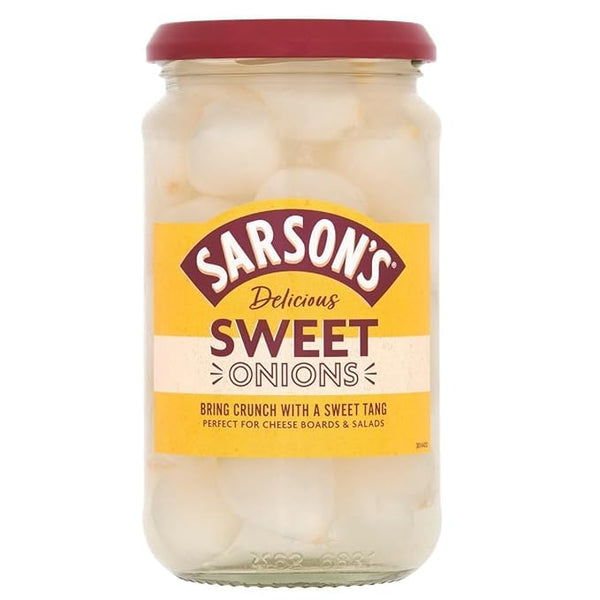 Haywards 460g Pack 2 Sarsons Sweet & Mild Silverskin Onions