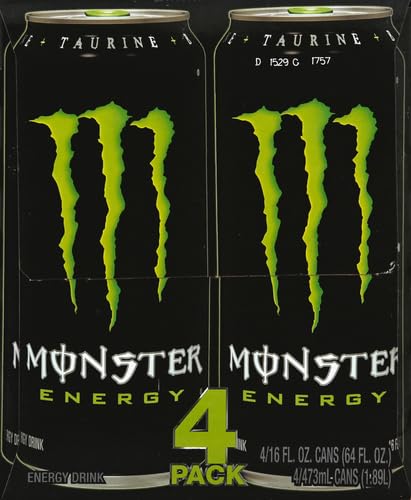 16 oz, 4 Pack Monster Energy, Original, fl