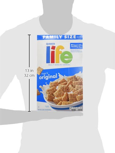22.3OZ (Pack 3) Quaker Life Original Cereal, Box