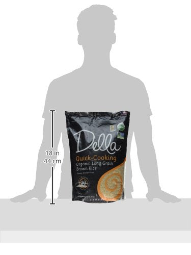 12 Della Organic Long Grain Brown Rice, Pound