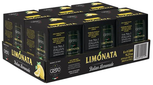 Fonti Di Crodo Limonata, Italian Sparkling Lemonade, 11.2 Oz. Cans (Pack of