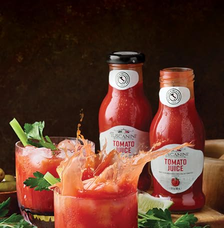 6.76 oz (6 Pack) Tuscanini Premium Italian Tomato Juice, | Low Sodium Tomato Juice | Great for Cocktails | Non GMO