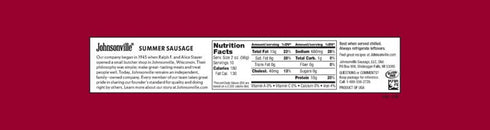 Summer 1/20oz, Johnsonville Garlic Sausage Great for Charcuterie and Cheese, Good Source of Protein