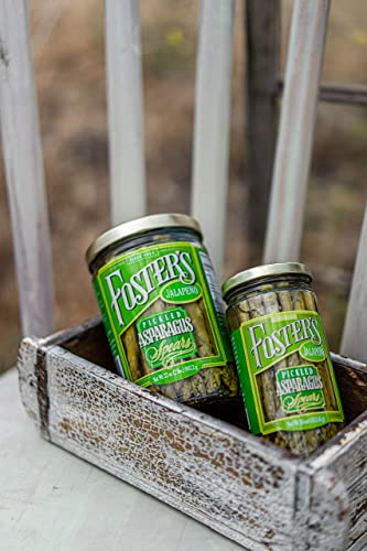 16oz. (3 Pack) 30 Foster's Pickled Asparagus Jalapeno, - Pickled Asparagus Spicy - Traditional Pickled Vegetables