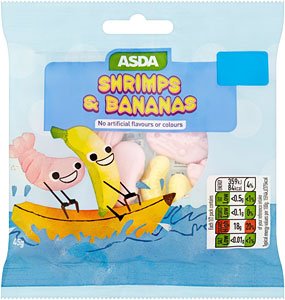 ZUANA Asda Shrimps & Bananas 45g