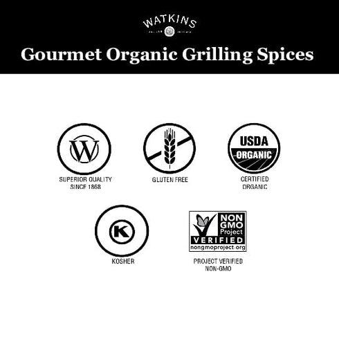 Watkins 1868 Organic Grilling Chili Lime Seasoning, Bulk 8.9 oz (Pack of 1)