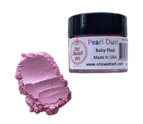 (4 BABY PINK LUSTER DUST grams each container) Pearl dust By Oh! Sweet Art Corp