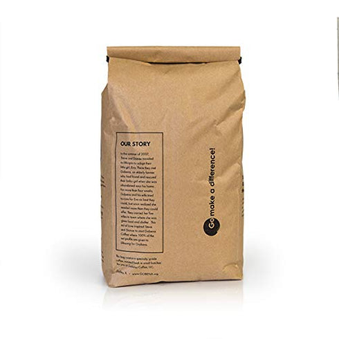 2lb 32 oz, 100% Gobena Coffee Tanzanian Peaberry Whole Bean Medium Roast, Bulk Coffee, Arabica