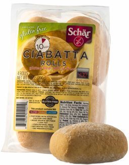 Schar Gluten Free Ciabatta Parbaked Rolls 7.00 Oz (Pack of 3- 12