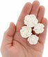 Global Sugar Art Edible Royal Icing White Rose Set, Two sizes, 24