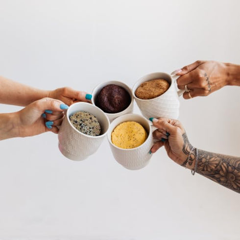 Sweet Logic Keto Dessert Mug Cake Mixes - Breakfast Variety Pack with Blueberry, Apple Cinnamon, Lemon Poppyseed, &