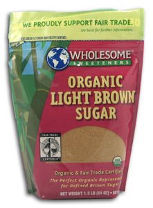 Wholesome Sweeteners Light Brown Sugar, Organic - 24 oz. (Pack of 6)