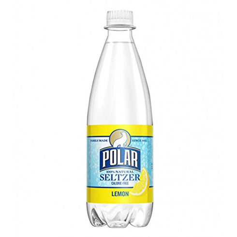 Polar Seltzer Polar Lemon Seltzer 20 oz Plastic Bottles - Pack of 24