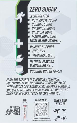 Packets, Packs, (6 Count) (Pack 2) BODYARMOR Flash IV Electrolyte Cucumber Lime - Zero Sugar Drink Mix, Single Serve