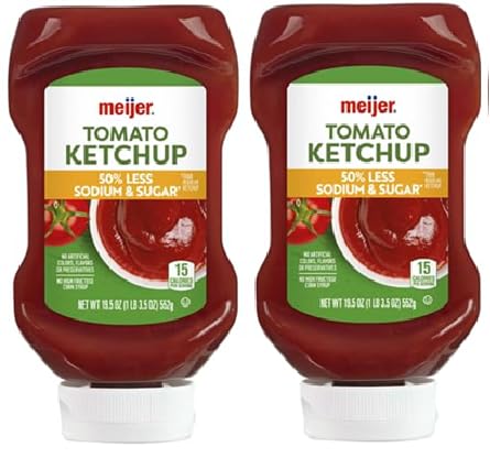 Generic 50% Less Sodium & Sugar Tomato Ketchup (Pack Of 2 Bottles) 19