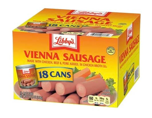 4.6 Oz (Pack 18) Libby's Hawaiian Vienna Sausages, Canned Sausage