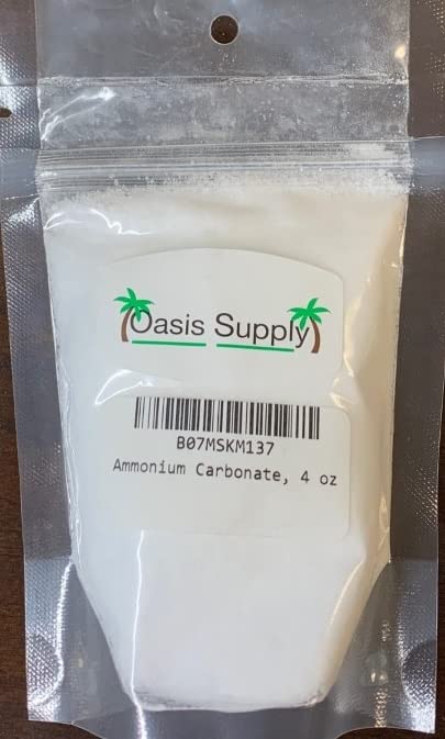 Oasis Supply Baker's Ammonia, Ammonium Carbonate, Food Grade Leavening Agent, 4oz