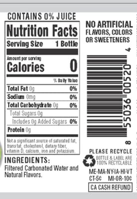 Hal's New York 20 Oz (Pack 24) Seltzer Water, Watermelon Sparkling Water, Fl Bottles