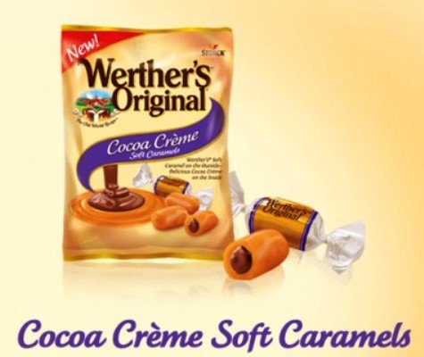 Werther's Original 2.22 Oz (Pack 6) New Cocoa Creme Soft Caramels