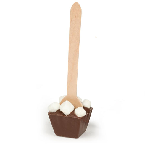 12 (12 Pack) Pcs Birthday Hot Chocolate Spoons Gourmet Milk Chocolate Favors with Mini Marshmallows Video Game Party