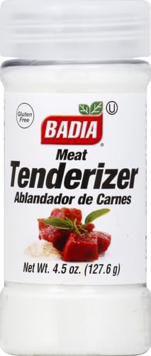 4.5 oz Badia Meat Tenderizer, - Unseasoned Enzyme Blend for Tender Cuts of Beef, Pork, Poultry