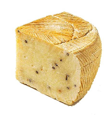 Canestrato ONOW (In) Cheese (with Peppercorns) -1 Pound Slice Imported Italian Sheep Milk