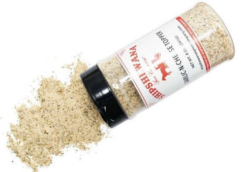 Shipshewana Spice Company 7 oz, Garlic-N-Cheese Topper, Seasoning for Potatoes, Pasta and Bread